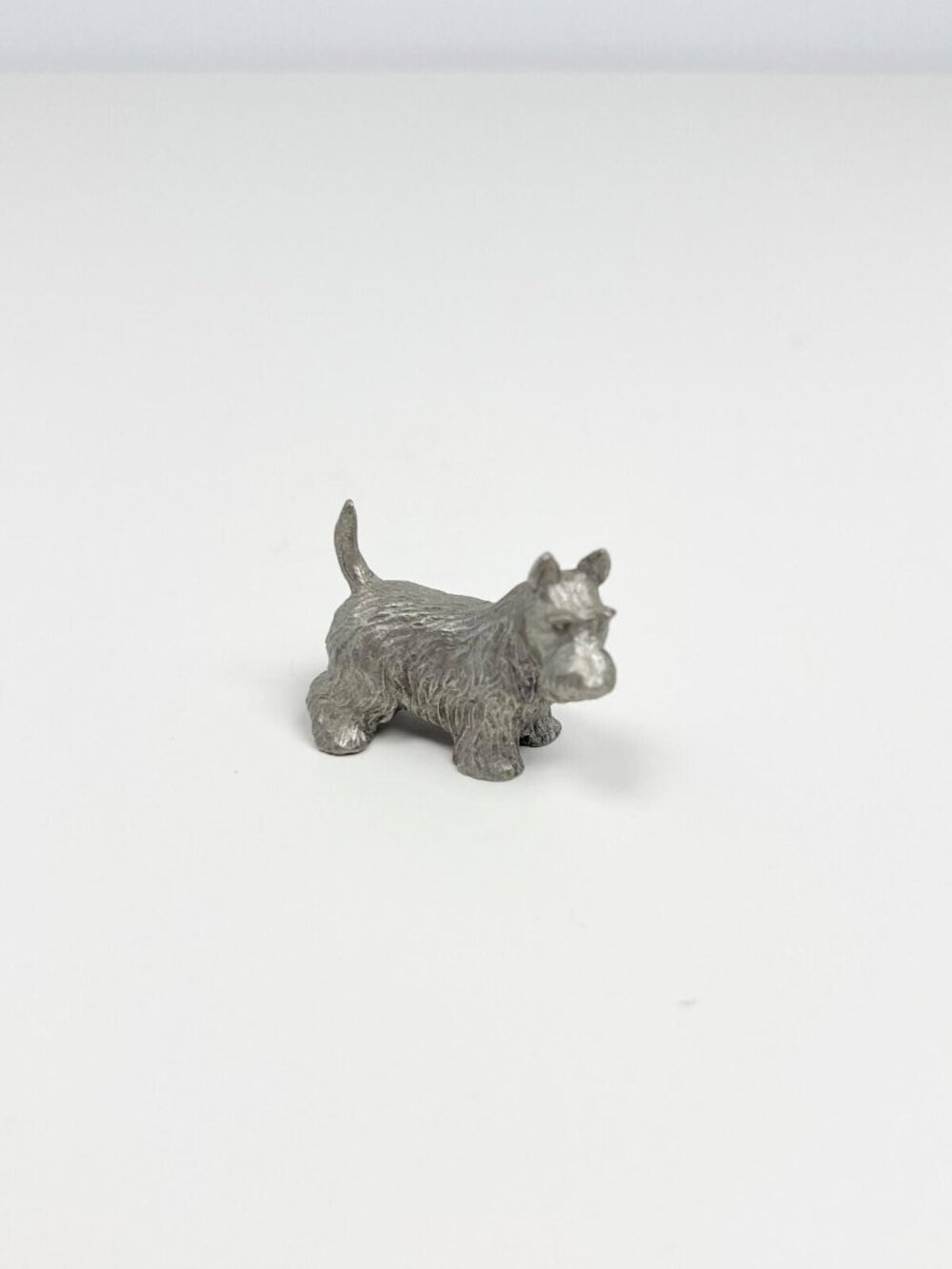 1" Mini Rawcliffe pewter scotty dog, terrier - 1982
